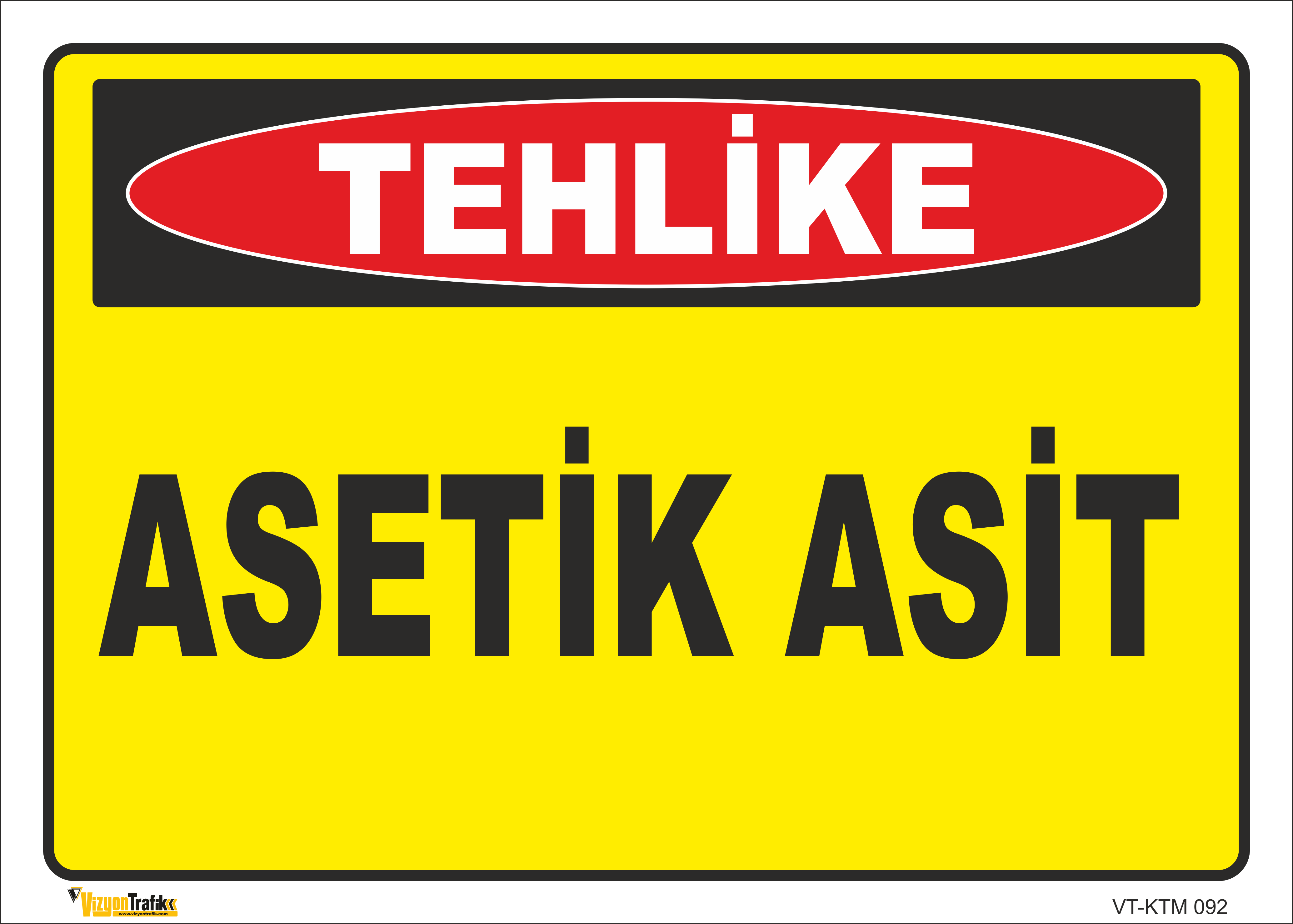  ASETİK ASİT LEVHASI KTM 092